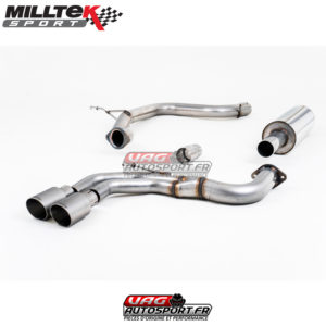 Demi-ligne (CatBack) Sorties Twin GT80 Titane - Audi A3 2.0 TDI 150 MQB - (2013+) - SSXAU568 - Milltek