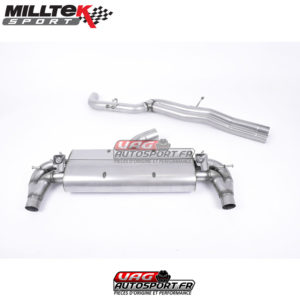 Demi-ligne (CatBack) - Sans silencieux intermédiaire et valves silencieux Ar - Sorties Ovales - Audi RS3 Sportback (8V MQB) - SSXAU592 - Milltek