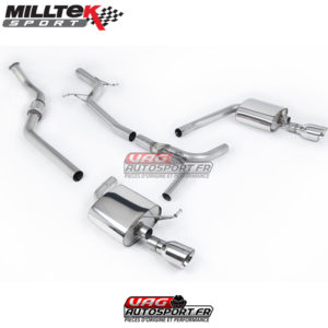 Demi-ligne (CatBack) Sorties Dual GT100 - Audi A4 2.0 TFSI S-Line B8 - SSXAU629 - Milltek