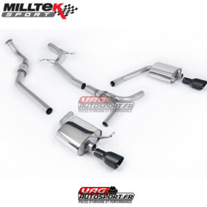 Demi-ligne (CatBack) Sorties Dual GT100 Black - Audi A4 2.0 TFSI S-Line B8 - SSXAU633 - Milltek