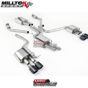 Demi-ligne (CatBack) - Avec silencieux Arrière - Sorties Quad Jet-100 Carbone - Audi SQ5 3.0 TFSI Supercharged - (2013 - 2016) - SSXAU671 - Milltek