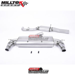 Demi-ligne (CatBack) - Avec silencieux intermédiaire et sans valves silencieux Ar - Sorties Ovales - Audi RS3 Sportback (8V MQB) - SSXAU717 - Milltek