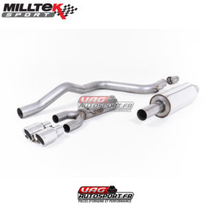 Demi-ligne (CatBack) - Avec silencieux intermédiaire - Homologué Seat Leon FR 2.0 TDI 150cv et 5 Portes- (2013+) - SSXSE156 - Milltek
