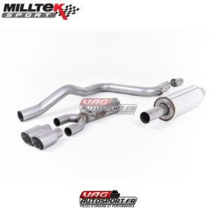 Demi-ligne (CatBack) Sorties Twin GT80 Titane - Seat Leon FR 2.0 TDI 150cv et 5 Portes- (2013+) - SSXSE181 - Milltek