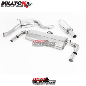 Demi-ligne (CatBack) - Avec silencieux primaire Sorties Ovales - Seat Leon Cupra 300 2.0 TSI - (Sans FAP) - SSXSE213 - Milltek