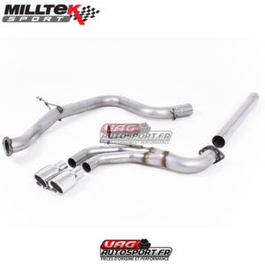 Demi-ligne (CatBack) - Sans silencieux intermédiaire VW Golf MK7 GTD 2.0 TDI 185cv - (2013+) - SSXVW242 - Milltek