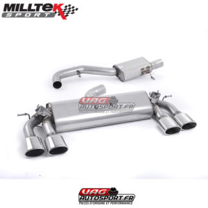 Demi-ligne (Cat-Back) Sorties Ovales - VW Golf MK7 R 2.0 TSI EA888.3 300cv - 76.2mm - SSXVW257 - Milltek