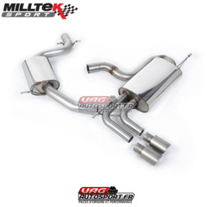 Demi-ligne (CatBack) Sorties Twin GT80 Titane - VW Golf Mk5 GTi Edition 30 2.0 TFSI 230cv EA113 - SSXVW336 - Milltek