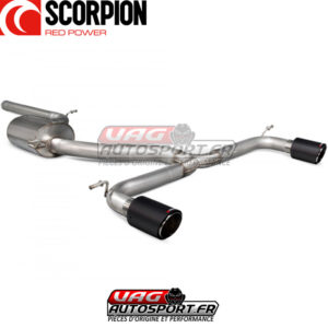 Catback pour VW Golf 7 Gti avec suppression d'intermédiaire et sorties carbone - SVWS043CF - Scorpion