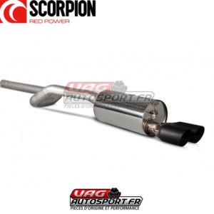 Cat-back sans intermédiaire d'échappement et sorties noires Scorpion pour VW Polo Gti 1.4TSi 180cv - SVWS045C