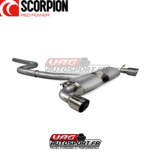 Echappement inox après cata avec tube de remplacement de l'intermédiaire - VW Scirocco R - SVWS041 - Scorpion