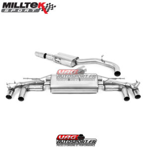 Ligne après FAP Sorties Quad GT115 Titane Burnt - Audi S3 2.0TFSI 310cv 8Y (FAP) (2020+) - SSXAU914 - Milltek