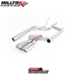 Ligne après filtre à particules - Sans silencieux intermédiaire - Sortie Twin Ovales - VW Caddy 2.0TDI 140cv 2WD (Manuelle et DSG) - Sauf Maxi - (2003+) - SSXVW303 - Milltek