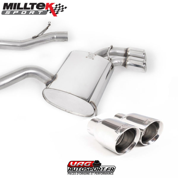 Demi-ligne (CatBack) - Sans silencieux intermédiaire - Audi S3 8P 2.0 TFSI Quattro - SSXAU123 - Milltek – Image 2