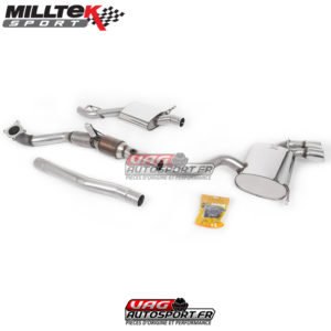 Ligne Complète - Avec Catalyseur Sport Hi-Flow - Avec intermédiaire Audi S3 2.0 T Quattro 3 Portes 8P - (2006 - 2012) - SSXAU127 - Milltek