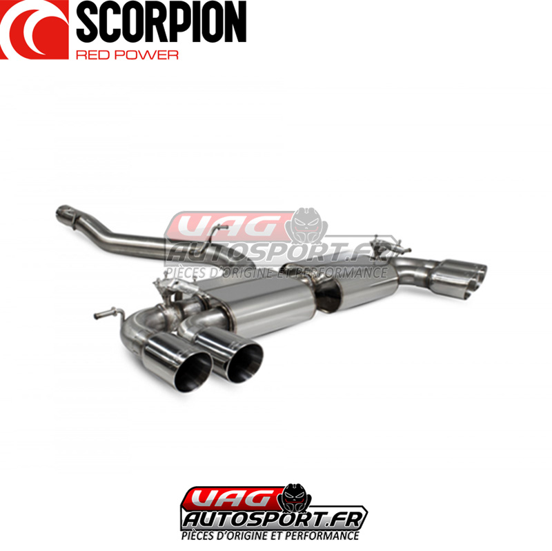 Demi-ligne / Cat-back apres FAP avec valves electroniques – Volkswagen Golf 8R avec FAP (2021 2022) – SVWS065 – Scorpion