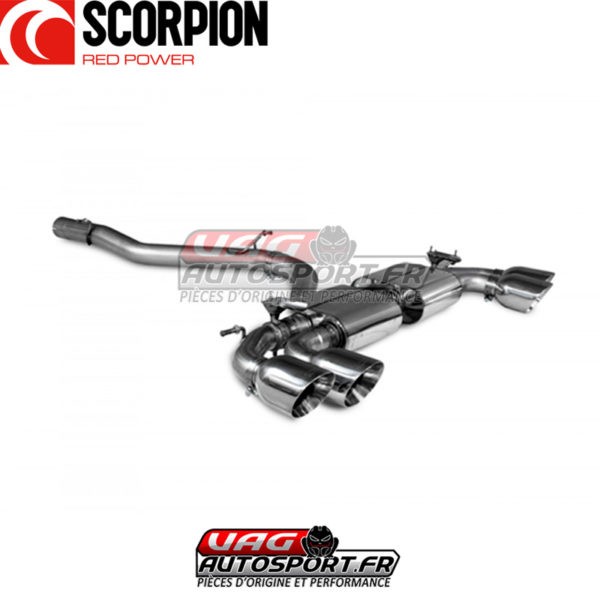 Demi-ligne / Cat-back apres FAP valvee sans intermediaire - Audi S3 8Y Sportback 2.0 TSI EA888.4 (2020 2022) - SAUS093 - Scorpion