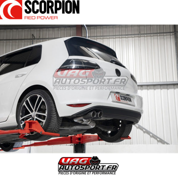 Demi-ligne / Cat-back - Volkswagen Golf 7 GTD 2.0 TDI 184cv (2013 2017) - SVWS067CF - Scorpion – Image 6