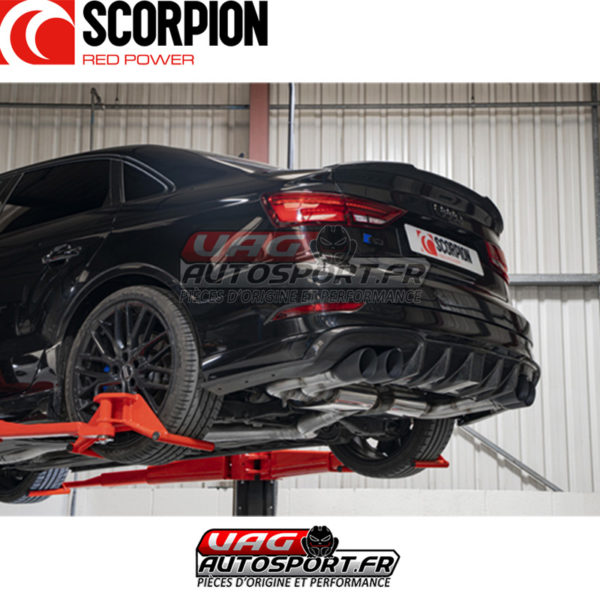 Demi-ligne d'échappement avec suppression d'intermédiaire et avec valves électroniques - Audi S3 8V2 - 2.0 TSI EA888.3 - SAUS096C - Scorpion – Image 6
