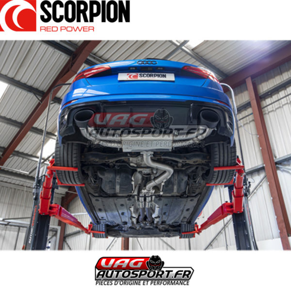 Demi-ligne / Cat-back sans intermediaire avec valves - Audi RS3 8V Facelift (FAP seulement) (2017 2020) - SAUS079CF - Scorpion – Image 6