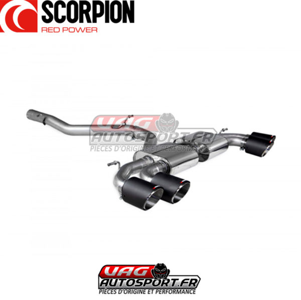 Cat-back sans intermédiaire sans valve - Audi S3 8Y Sportback 2.0 TSI EA888.4 - SAUS094CF - Scorpion – Image 2