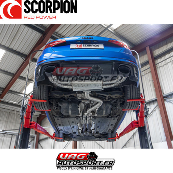Demi-ligne / Cat-back sans intermediaire sans valve - Audi RS3 8V Facelift - 2.5 TFSI EVO (2017 2020) - SAUS080CF - Scorpion – Image 6
