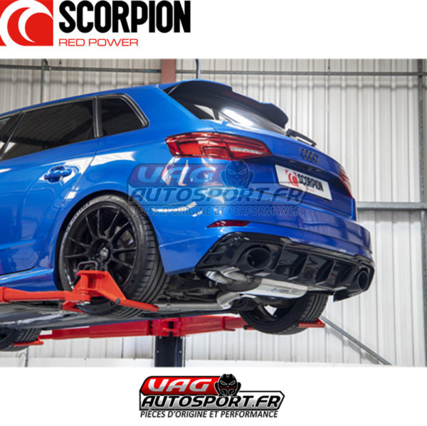 Demi-ligne / Cat-back sans intermediaire sans valve - Audi RS3 8V Facelift - 2.5 TFSI EVO (2017 2020) - SAUS080CF - Scorpion – Image 5