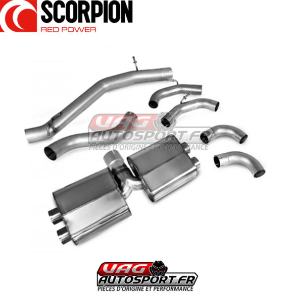 Cat-back sans intermédiaire sans valve - Audi S3 8Y Sportback 2.0 TSI EA888.4 - SAUS094CF - Scorpion – Image 5