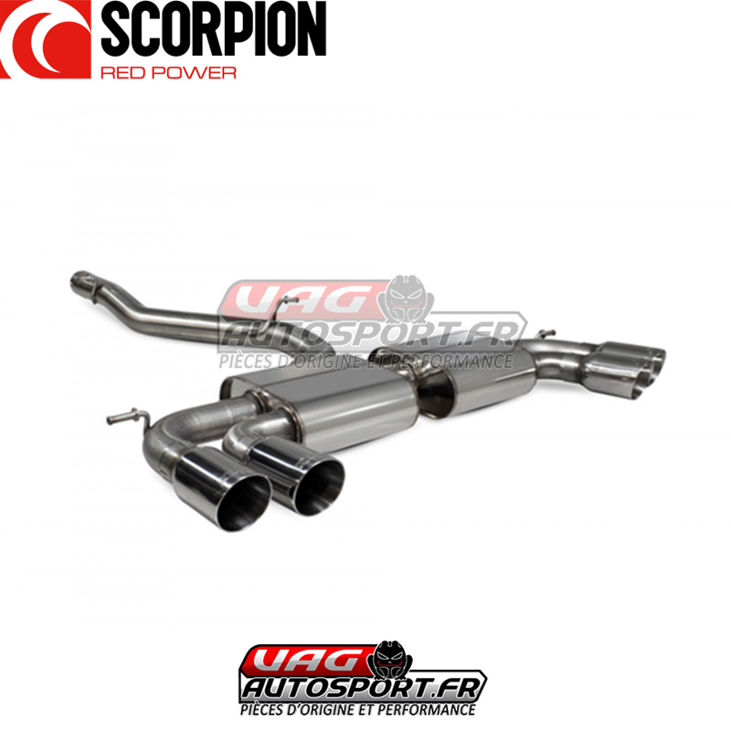 Demi-ligne / Cat-back sans intermédiaire sans valve – Volkswagen Golf 8R – 2.0 TSI EA888.4 – SVWS066 – Scorpion