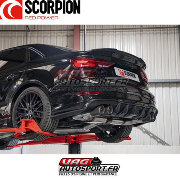 Demi-ligne d'échappement INOX 80mm - Audi S3 8V Facelift 20 TFSI EA888 GEN3 avec FAP (2019 2020) - SAUS097CF - Scorpion – Image 6