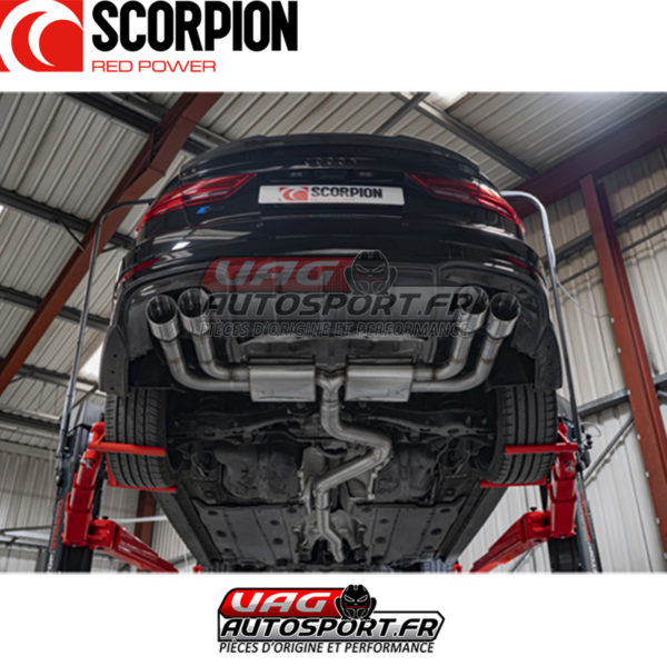 Cat-back INOX sans intermédiaire sans valves - Audi S3 8V2 avec FAP (2019 2020) - SAUS097 - Scorpion – Image 5