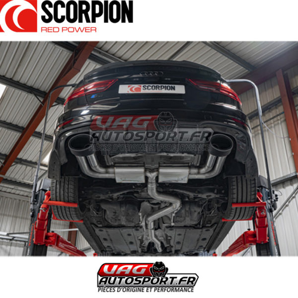 Demi-ligne d'échappement avec suppression d'intermédiaire et sans valves - Audi S3 8V Facelift avec FAP (2019 2020) - SAUS099CF - Scorpion – Image 5