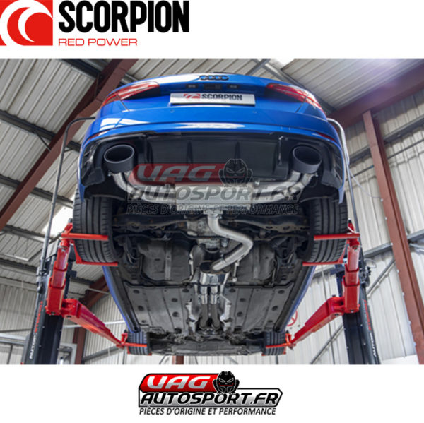 Demi-ligne INOX après FAP avec silencieux avec valves - Audi RS3 8V Facelift 2.5 TFSI EVO (2017 2020) - SAU079CF - Scorpion – Image 6