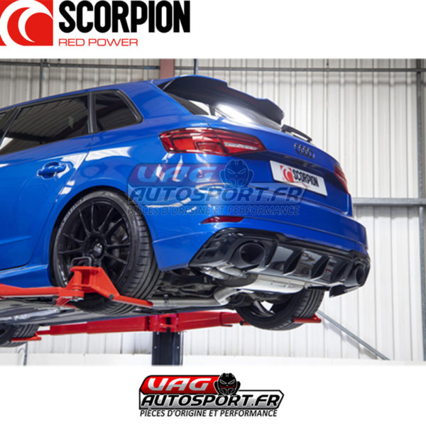 Demi-ligne INOX après FAP avec silencieux avec valves - Audi RS3 8V Facelift 2.5 TFSI EVO (2017 2020) - SAU079CF - Scorpion – Image 5