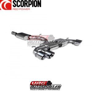 Cat-back INOX apres FAP avec silencieux et sorties Daytona 114mm - Audi S3 8Y Sportback - SAU094 - Scorpion