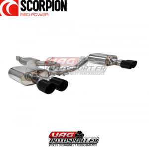 Demi-ligne INOX 80mm après FAP avec silencieux - Seat Leon Cupra ST 300 4Drive (2018 2022) - SST017DC - Scorpion