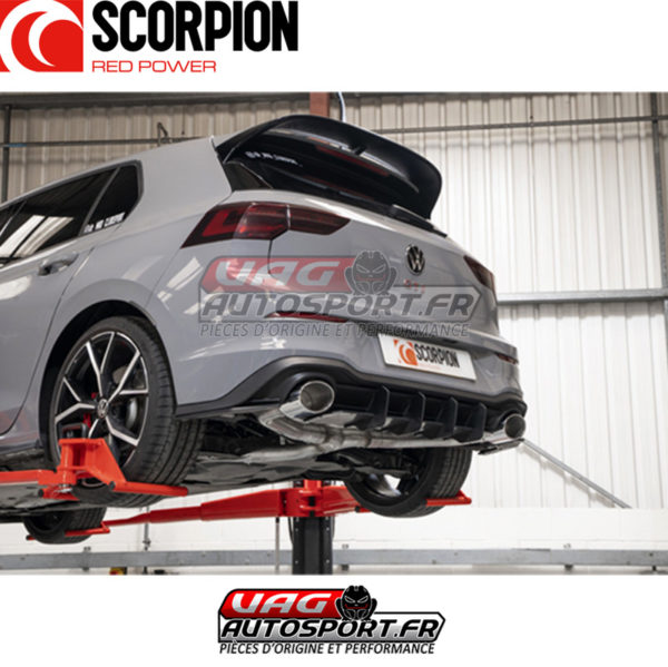 Demi-ligne d'échappement après FAP avec silencieux - VW Golf 8GTI Clubsport - 2.0 TSI EA888 GEN4 - SVW069 - Scorpion – Image 6