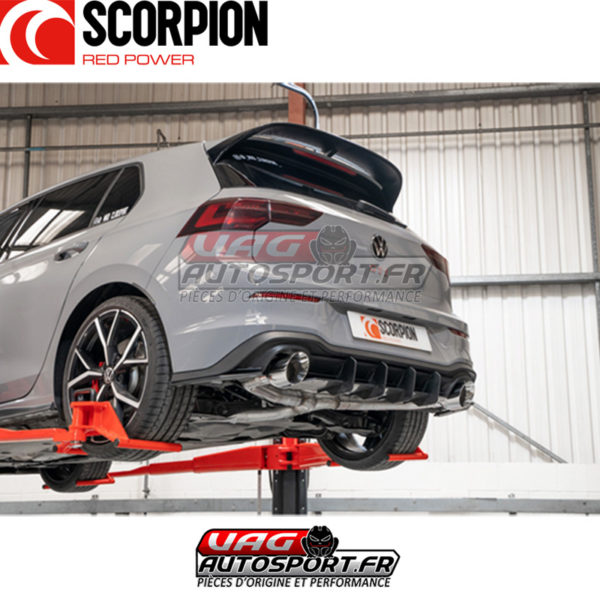Demi-ligne d'échappement INOX avec silencieux - VW Golf 8 GTI Clubsport  - SVW069D - Scorpion – Image 6