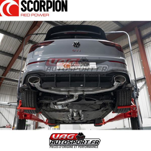 Demi-ligne d'échappement après FAP avec silencieux - VW Golf 8GTI Clubsport - 2.0 TSI EA888 GEN4 - SVW069 - Scorpion – Image 5