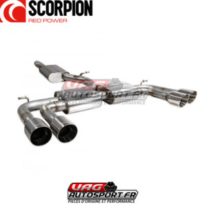 Demi-ligne / cat-back apres FAP avec silencieux sans valves et sorties Daytona - Audi S3 8V Facelift FAP (2019 2018) - SAU097 - Scorpion