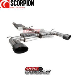 Demi-ligne après FAP avec silencieux sans valves - Audi S3 8V FL 2.0 TFSI EA888.3 avec FAP  - SAU099CF - Scorpion