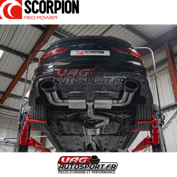 Demi-ligne après FAP avec silencieux sans valves - Audi S3 8V FL 2.0 TFSI EA888.3 avec FAP  - SAU099CF - Scorpion – Image 5