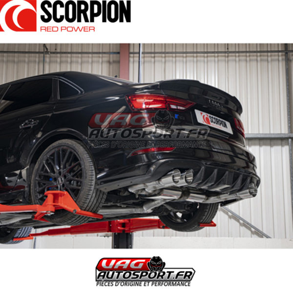 Demi-ligne / cat-back apres FAP avec silencieux et valves - Audi S3 8V Facelift 2.0 TSI FAP (2019 2020) - SAU096 - Scorpion – Image 6