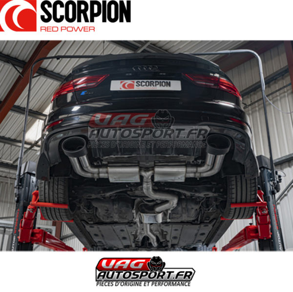 Demi-ligne après FAP avec silencieux et valves - Audi S3 8V.2 2.0 TFSI FAP - SAU098CF - Scorpion – Image 5
