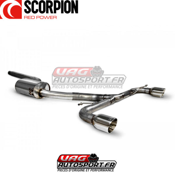 Demi-ligne INOX avec silencieux "Predator" - VW Scirocco R 2.0 TFSI - SVW072 - Scorpion – Image 2