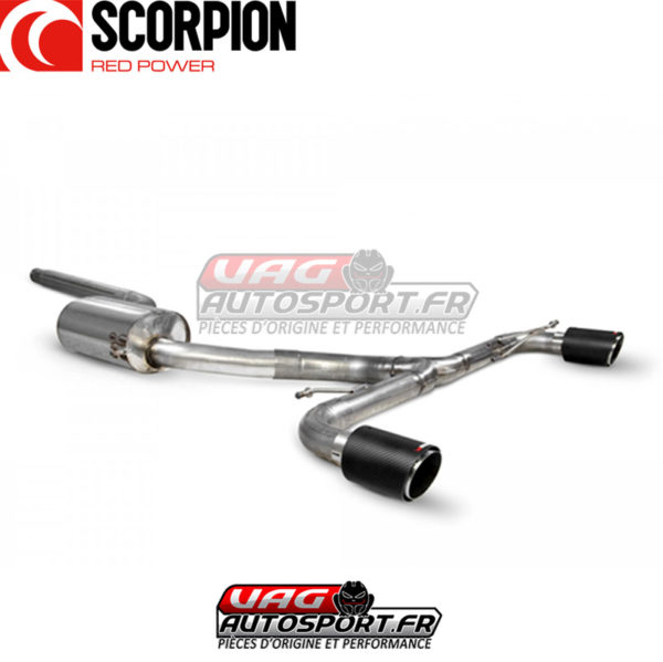 Demi-ligne d'échappement INOX avec sorties ASCARI 100mm - VW Scirocco R - 2.0 TFSI EA113 - SVW072CF - Scorpion – Image 2