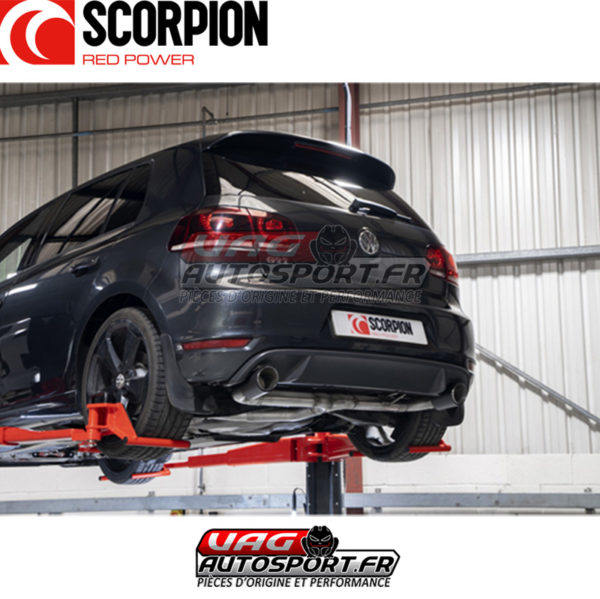 Demi-ligne INOX 3" avec silencieux Predator et sorties Ascari - VW Golf Mk6 Gti 2.0 Tsi et Gti Edition 35 - SVW071CF - Scorpion – Image 6