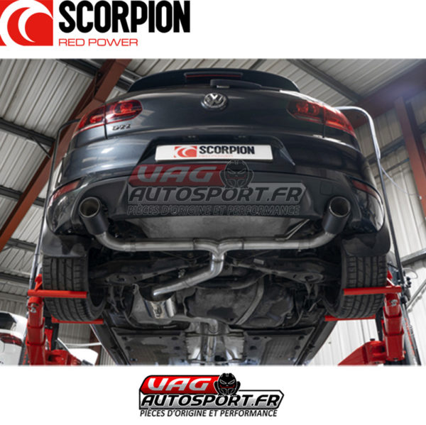 Demi-ligne INOX 3" avec silencieux Predator et sorties Ascari - VW Golf Mk6 Gti 2.0 Tsi et Gti Edition 35 - SVW071CF - Scorpion – Image 5