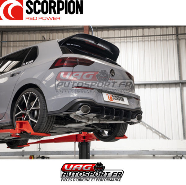 Demi-ligne d'échappement INOX avec silencieux "Predator" - VW Golf 8GTI Clubsport - SVW070 - Scorpion – Image 6