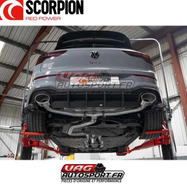 Demi-ligne d'échappement INOX avec silencieux "Predator" - VW Golf 8GTI Clubsport - SVW070 - Scorpion – Image 5